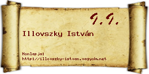 Illovszky István névjegykártya