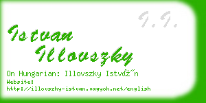 istvan illovszky business card